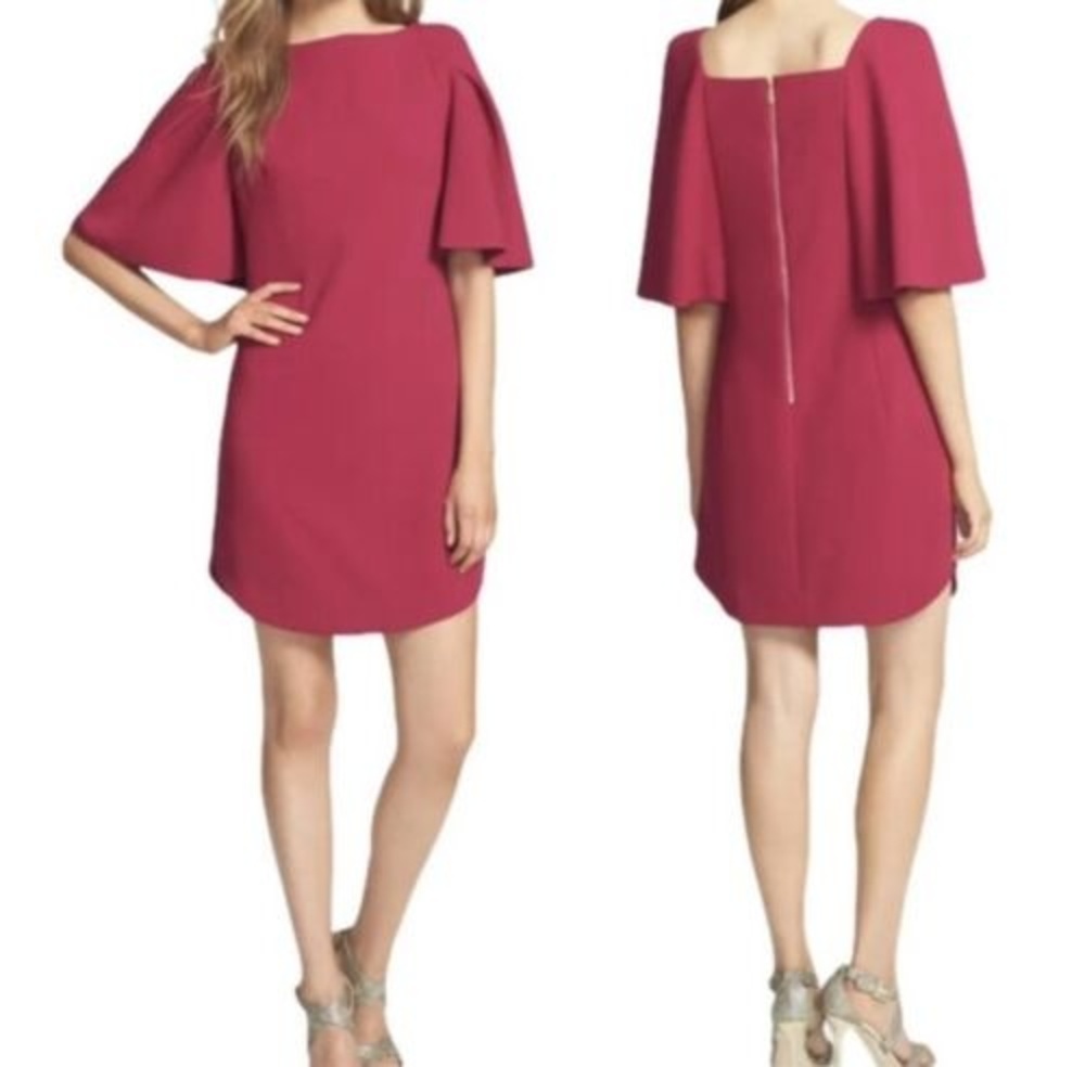 Trina Turk Loganberry Bryce Boat Neck Flutter Sleeve Mini Dress 2